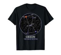 Orion Star Gazing Space Geeks Astrology & Planets Camiseta Astronómica Orión Estrella Constelación De Orión El Cazador Unisex Adulto Manga Larga T-Shirt Negro Talla S