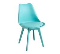 Orion91 Boreal Chair Padded Seat Faux Leather and Aquamarine Color Legs 48x43x82cm Dining Room Office Living Room teleworking Kitchen - spazioluzio - Pack x6