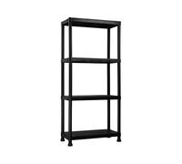 ORION91 - Estantería Almacenaje, Polipropileno PP, Multiusos, Hogar, Trastero, Domitorio y Cocina, 4 Baldas, Carga Máxima 100Kg, 60x30x130cm (Largo x Ancho x Alto), Color Negro
