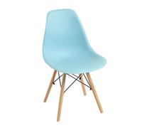 Orion91 ORION91oficial® - Silla O91, Polipropileno Color Verde Jade y Patas en Madera Haya 46,5 x 48 x 82 cm, Pack x2