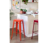 Orion91 ORION91oficial® - Taburete Alto Acero Beta Color Rojo, Apilable (75 cm) Estilo Industrial, Comedor, Hostelería, Oficina, Salón, Teletrabajo, spaziOrion91 - Pack x2