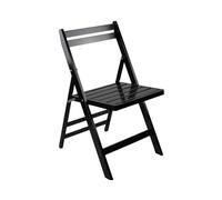 Orion91 - Silla de Comedor Plegable, Madera de Bambú, Salón, Cocina, Diseño Portátil, Estilo Moderno, Dimensiones 42.5x47.5x79cm (Largo x Ancho x Alto), Carga Máx. 90kg, Variedad de Colores,Negro