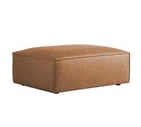 Orion91 SpazioLuzio - PUFF DE SUEDE 74x40x95cm in Brown, a versatile suede ottoman for living room or office use, features a soft texture, 120 kg weight capacity, and includes anti-slip feet for stab…