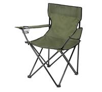 ORION91oficial® - Silla Plegable, Portátil Camping Poliéster (50 x 40cm) Color Verde , Peso Max 120kg, Exterior, Apoyabrazos, Bolsillo para Tazas, Plegable, Acampada, Jardín- spaziOrion91 - Unidad