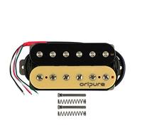 OriPure Alnico 5 Pastilla de puente de doble bobina 52mm 8.5K Pastillas Humbucking 6 piezas poste de bala no ajustables y 6 piezas poste de tornillos ajustables para piezas guitarra eléctrica, Zebra