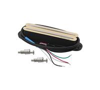 Oripure AlNiCo 5 Pastillas de riel de doble hoja de herida en caliente Pastilla de puente de guitarra Humbucker 13,6K de bobina simple para ST/SQ guitarra eléctrica, crema