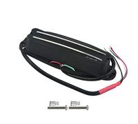 Oripure AlNiCo 5 Pastillas de riel de doble hoja de herida en caliente Pastilla de puente de guitarra Humbucker de 16 K de tamaño de bobina única para ST/SQ guitarra eléctrica, Negro