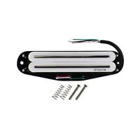 Oripure AlNiCo 5 Pastillas de riel de doble hoja de herida en caliente, tamaño de bobina única, Humbucker de 10,6K, pastilla de cuello de guitarra para ST/SQ guitarra eléctrica, blanco