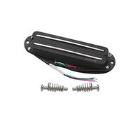 Oripure AlNiCo 5 Pastillas de riel de doble hoja de herida en caliente, tamaño de bobina única Humbucker de 10,6K pastilla de cuello de guitarra para ST/SQ guitarra eléctrica, negro