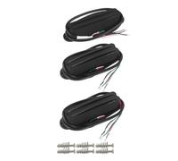 OriPure Hot Dual Rail Pickups Alnico5 - Juego de pastillas Humbucker de tamaño individual N+M+B, color negro completo