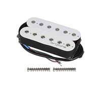 OriPure Pastilla de puente de doble bobina 52mm 8.5K Pastillas Humbucking 6 piezas poste de bala no ajustables y 6 piezas poste de tornillos ajustables para guitarra eléctrica, blanco