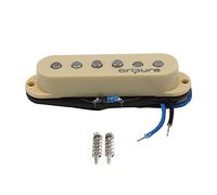 OriPure Pastillas de bobina simple escalonadas Vintage Alnico 5 Cubierta de crema para pastilla central de guitarra