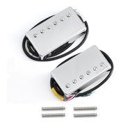 OriPure Pastillas Humbucker para guitarra, cromadas, de Alnico, 5 unidades, 7,2 K + pastilla puente de 16,6 K, compatible con parte de guitarra LP