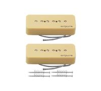 OriPure Pastillas semihechas a mano Alnico 5 pastillas de jabón P90 cuello de guitarra eléctrica 8,1 K + puente 9,5 K, color crema