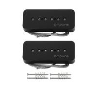 OriPure Pastillas semihechas a mano Alnico 5 pastillas de jabón P90 cuello de guitarra eléctrica 8,1 K + puente 9,5 K, color negro