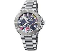 Oris Aquis Date Upcycle - Reloj de buceo para hombre, automático 01, 733, 7766, 4150, multicolor, tipo pulsera, Multicolor., Tipo de pulsera: