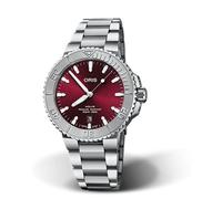 Oris Reloj analógico de buceo con esfera roja para hombre-01 733 7766 4158-07 8 22 05PEB, Rojo, Correa