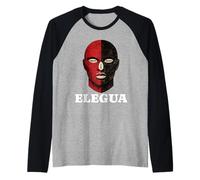 Orisha Elegua Santería Afro Cubana Religión Camiseta Manga Raglan