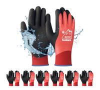 OriStout Guantes de trabajo para hombre y mujer, para pantalla táctil, guantes resistentes al agua, guantes térmicos de invierno, guantes de jardinería para clima frío