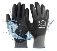OriStout Guantes de trabajo para hombre y mujer, para pantalla táctil, guantes resistentes al agua, guantes térmicos de invierno, guantes de jardinería para clima frío, gris, S