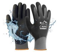 OriStout Guantes de trabajo para hombre y mujer, para pantalla táctil, guantes resistentes al agua, guantes térmicos de invierno, guantes de jardinería para clima frío, gris, XXL
