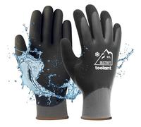 OriStout - Guantes de trabajo para pantalla táctil, impermeables, térmicos, de invierno, para jardinería con tiempo frío, para hombre y mujer, color gris, talla L