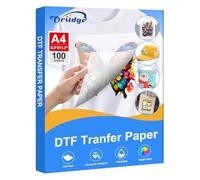 Oritdge - Juego de 100 hojas de DTF transparente Direct A4, papel transferente, 21 cm x 29,7 cm, degradable ecológico y biodegradable para epson Impresoras de sublimación e inyección de tinta y textil