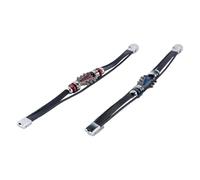 Orivin 2 pulseras de guitarra, estilo retro de piel sintética, trenzadas a mano, multicapa, para hombres y mujeres, regalo para amantes de la música.