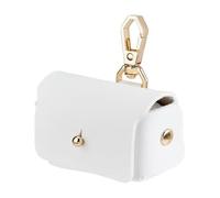 Orivin Caja de almohada para guardar anillos de perro, de cuero blanco, para collar de mascota, propuesta de matrimonio, regalo de compromiso