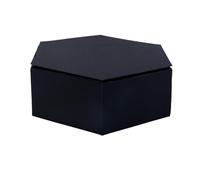 Orivin Caja de fotos explosiva de cartón negro con forma hexagonal de 6 caras, ideal como regalo de recuerdo para bodas, cumpleaños y aniversarios.