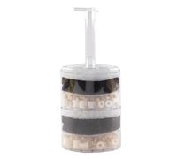 Orivin Filtro De Esponja De Esquina Para Acuario, Silencioso, Para Alevines De Betta, Camarones Y Peces Pequeños, Filtro De Bioespuma Con Piedras Naturales, Grava Y Anillos De Cerámica.