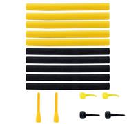Orivin Kit de 18 piezas Zig Rig para pesca de carpas, ajustable, con flotadores de espuma Zig y línea Zig incluidos, negro y amarillo