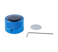 Orivin Porta tiza de billar redondo, práctico accesorio de billar, mini estuche magnético para puntas de tiza, caja redonda para billar (azul)