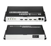 ORIVISION Codificador de video HDMI 4K H.265/264 MJPEG 4 canales con pantalla, 16 transmisiones, audio adicional HTTP, RTSP, RTMP, RTMPS, SRT, UDP, RTP, IPTV