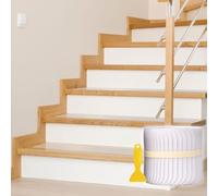 Orizizhic 15 alfombrillas antideslizantes para escaleras, 15 x 60 cm, transparentes, autoadhesivas, con tijeras, espátula, impermeables, antideslizantes, para peldaños de madera, azulejos y suelos