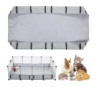 Orizizhic Forro gris para jaula de cobayas, 121 x 61 cm, se adapta a rejillas C&C, impermeable, lavable, parte inferior de lona para orina de animales pequeños, tapete de cama antifugas para conejillo