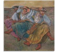 Orjdjz Wxkbl Bailarines rusos de Edgar Degas Póster Grabados abstractos Arte mural de lienzo de Edgar Degas Pintura vintage para oficina Decoración de casas 40x40cm Sin marco
