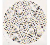 Orjdjz Wxkbl Color Dots de Damien Hirst Póster Pop abstracto de arte mural Imagen de Damien Hirst Estética de pintura para decoración de paredes en casa 50x50cmx1 sin marco