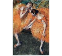 Orjdjz Wxkbl Dos bailarines de Edgar Degas Póster Grabados abstractos Arte mural de lienzo Edgar Degas Pintura vintage para oficina en casa 40x60cmx1 sin marco