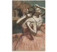 Orjdjz Wxkbl Dos bailarines de Edgar Degas Póster Grabados abstractos Dibujos murales de lienzo de Edgar Degas Pintura vintage para oficina Decoración de casas 40x60cmx1 sin marco