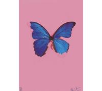 Orjdjz Wxkbl Mariposa azul de Damien Hirst Póster Pop abstracto Arte mural Imagen de Damien Hirst Grabados Pintura estética para decoración del hogar 16x24inx1 Sin marco
