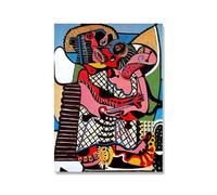Orjdjz Wxkbl Pablo Picasso Arte mural 《El Beso》Pintura en lienzo Póster e impresiones de Pablo Picasso Imagen abstracta para dormitorio Decoración de pared de casa 40x65cm Sin marco