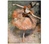 Orjdjz Wxkbl Pose arabesca de bailarina de Edgar Degas Póster Grabados abstractos Edgar Degas Lienzo Arte mural Pintura vintage para el hogar 40x60cm Sin marco
