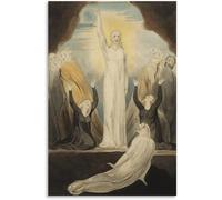 Orjdjz Wxkbl Póster de William Blake《La resurrección de Lázaro》 pintura Arte abstracto mural Grabados de lienzo de William Blake para la decoración de la oficina en casa 40x65cm sin marco