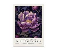 Orjdjz Wxkbl William Morris Lienzo Arte de Pared William Morris Peonía Púrpura Póster William Morris Impresiones William Morris Pintura William Morris para Decoración del Hogar 40x60cm Sin Marco