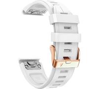 ORKDFJ Correa de reloj de repuesto de 20 mm para Garmin Fenix 5S/5S Plus/6S/7S/Instinct 2S/D2, correa de silicona suave de ajuste rápido con hebilla de oro rosa, accesorio de pulsera transpirable e
