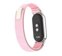 ORKDFJ Nylon Breathable Strap for Xiaomi Mi Band 8 9 Wristband Sport Bracelet Metal Head Particles Summer Replacement Belt Accessories(Pink,For Mi Band 9)