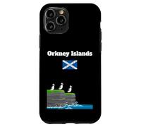 Orkney Islands Puffin Colony on Sea Cliffs Bandera de Escocia Carcasa para iPhone 11 Pro