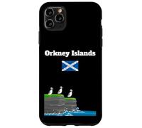 Orkney Islands Puffin Colony on Sea Cliffs Bandera de Escocia Carcasa para iPhone 11 Pro Max