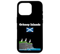 Orkney Islands Puffin Colony on Sea Cliffs Bandera de Escocia Carcasa para iPhone 16 Pro